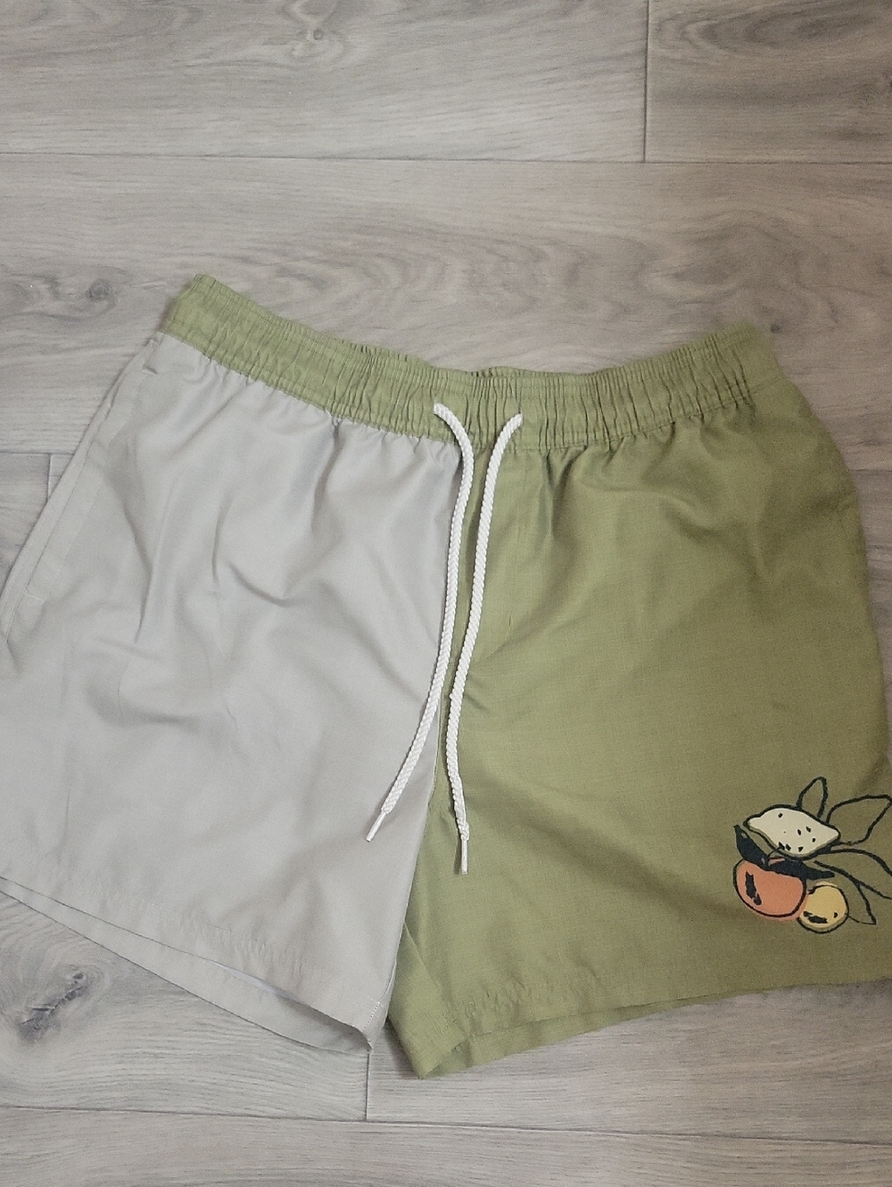 Goodfellow & Co Olive Swim Trunks With Lining